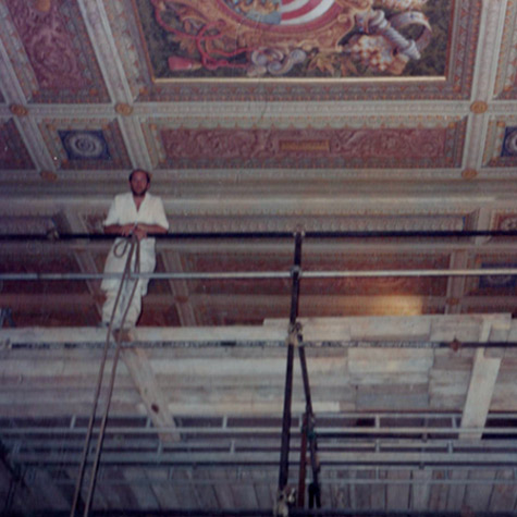 Restauro-del-soffitto-della-biblioteca-Privata-di-Sua-Santita---1987---Vaticano